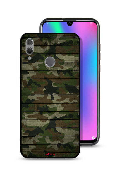 Tolwak غطاء حماية لهاتف Honor 10 Lite بنمط خشبي مموه
