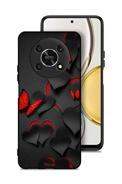 Tolwak Honor X9 5G Protective Case Cover Hearts And Butterflies Pattern