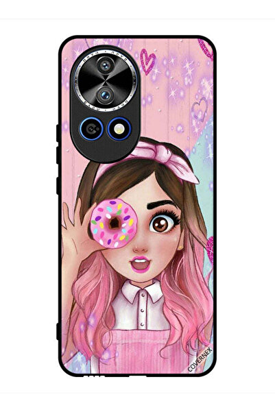 Covernex غطاء حماية لهاتف هواوي نوفا 12 برو - فن فتاة عاشقة الدونات
