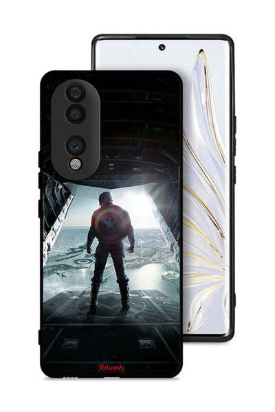 Tolwak غطاء حماية لهاتف Honor 70 بتصميم صورة كابتن أمريكا
