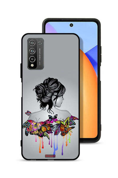 Tolwak Honor 10X Lite Protective Case Cover Butterflies And Girl Abstract Art