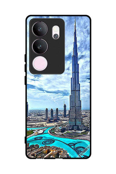 Covernex غطاء حماية لهاتف فيفو V29 برو - برج خليفة - غيوم مؤثرة