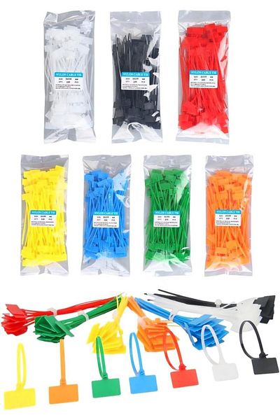 Mena Rise Diyar-Ifırsatshop Cable Tie with Quantity Label, Security Label Tie, Seal Tie, Home Office Bah
