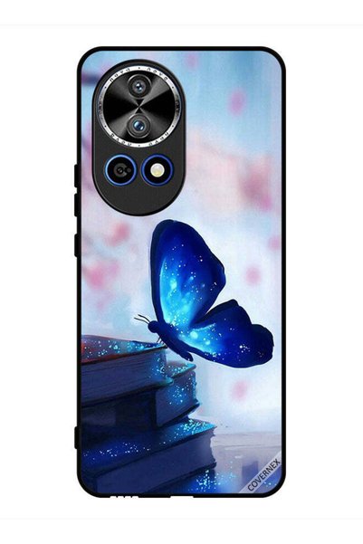 Covernex غطاء حماية لهاتف هواوي نوفا 12 برو بتصميم فراشة جالسة على كتاب