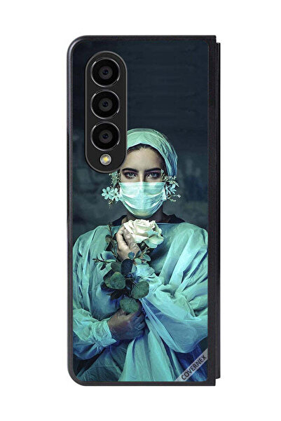 Covernex غطاء حماية لهاتف سامسونج جالاكسي زد فولد 4، رسمة ممرضة