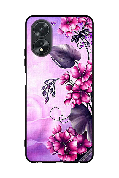 Covernex غطاء حماية لهاتف Oppo A38 بخلفية زهور رومانسية