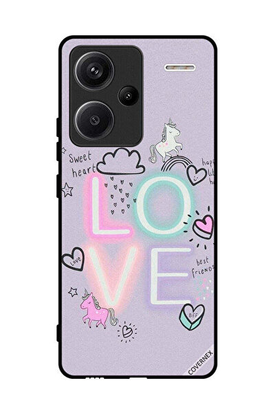 Covernex غطاء حماية لهاتف شاومي ريدمي نوت 13 برو بلس - قلب حلو، حب، وحيد القرن