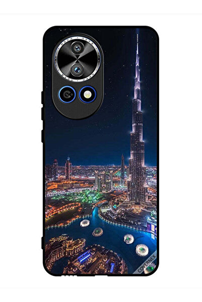 Covernex غطاء حماية لهاتف هواوي نوفا 12 برو - منظر ليلي لوسط المدينة