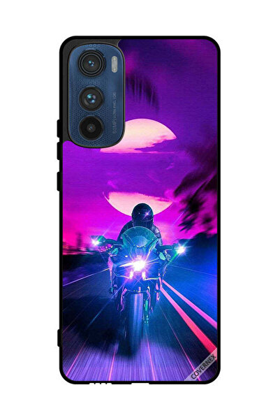 Covernex غطاء حماية لهاتف موتورولا إيدج 30 - خلفية رجل على دراجة