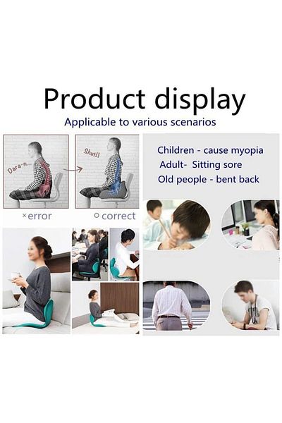 COOYA Back Waist Support Memory Sponge Comfortable Lightweight Polyester Fiber Back Support Green