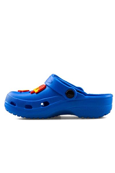 royalmoni Daily Comfortable Figured Unisex Children's Slippers Saks Blue