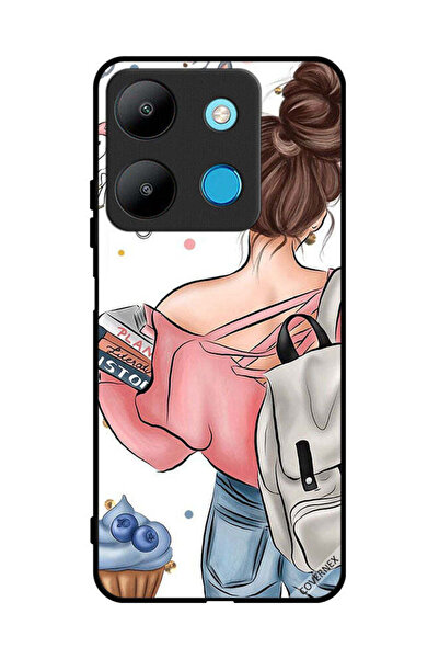 Covernex غطاء حماية لهاتف إنفينيكس سمارت 7 مطبوع عليه رسومات يد فتاة