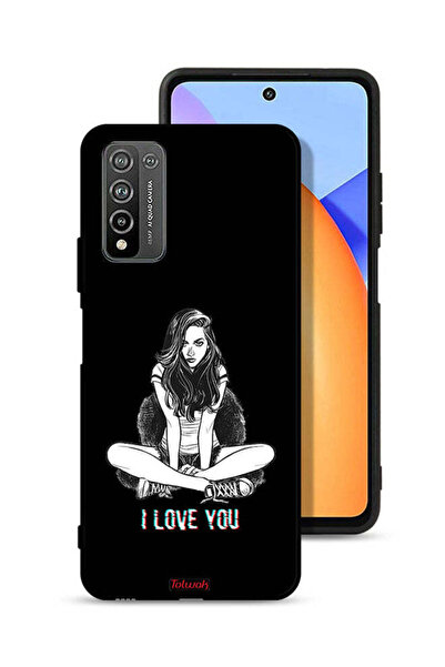 Tolwak غطاء حماية لهاتف Honor 10X Lite برسومات "أحبك"