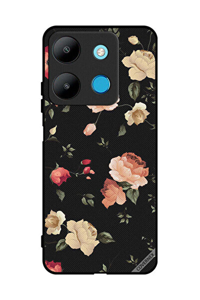 Covernex غطاء حماية لهاتف Infinix Smart 7 بخلفية فنية زهرية
