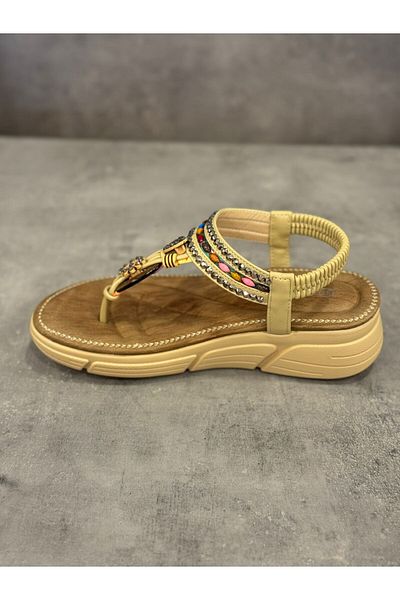 Guja Sandals Ultra Comfort Sole Flip Flops Sandals Natural Stone Look