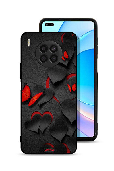 Tolwak غطاء حماية لهاتف هواوي نوفا 8i بنقشة قلوب وفراشات