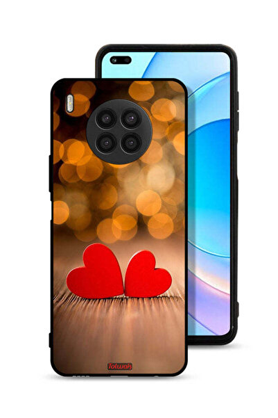 Tolwak غطاء حماية لهاتف Honor 50 Lite بتصميم قلبين جميلين