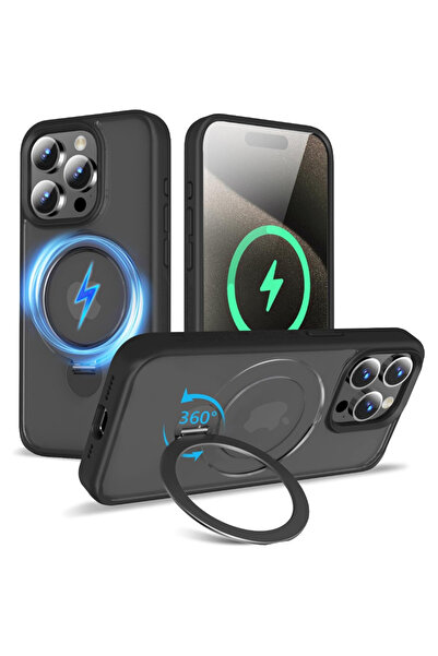 TYBO Husa Magnetica pentru iPhone 15 PRO, Protectie Militara Antisoc, Suport ...