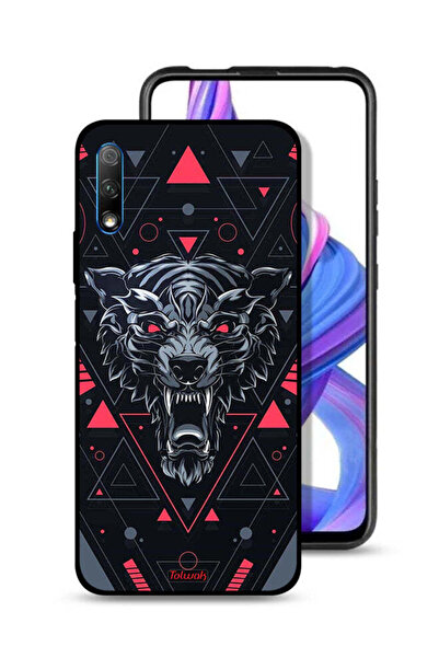 Tolwak غطاء حماية لهاتف Honor 9X (الصين) بتصميم الذئب المتمرّد