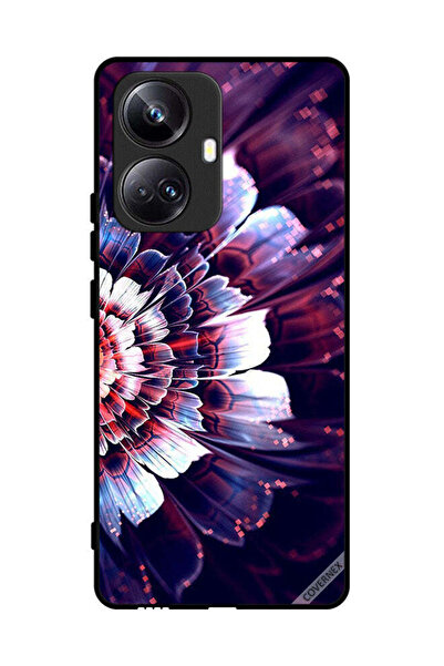 Covernex غطاء حماية لهاتف Realme 10 Pro Plus مع زهرة كبيرة منعكسة على الجانب ...