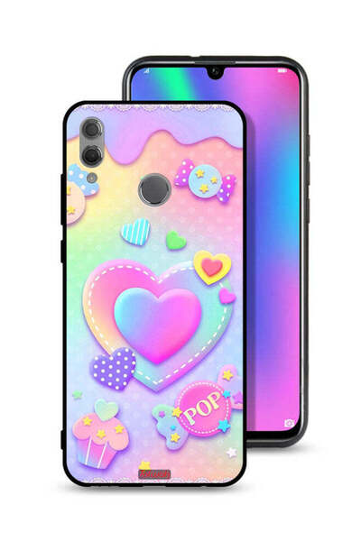 Tolwak غطاء حماية لهاتف Honor 10 Lite برسومات قلوب البوب