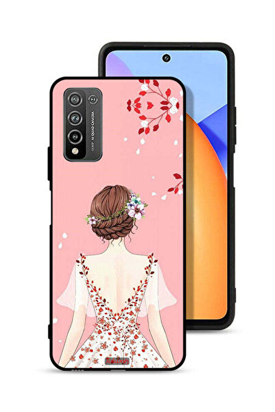 Tolwak Honor 10X Lite Protective Case Cover Standing Girl Art