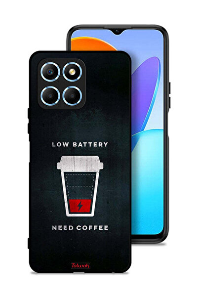 Tolwak غطاء حماية لهاتف Honor X8 5G - بطارية منخفضة - يحتاج إلى قهوة