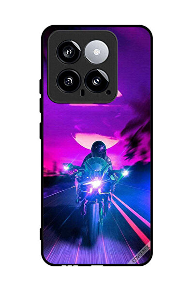 Covernex غطاء حماية لهاتف Xiaomi 14 Man On Bike Wallpaper