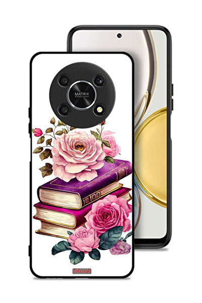 Tolwak Honor X9 5G Protective Case Cover Roses And Books