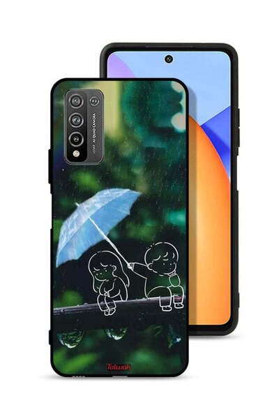 Tolwak غطاء حماية لهاتف Honor 10X Lite برسومات زوجين من الفن التجريدي