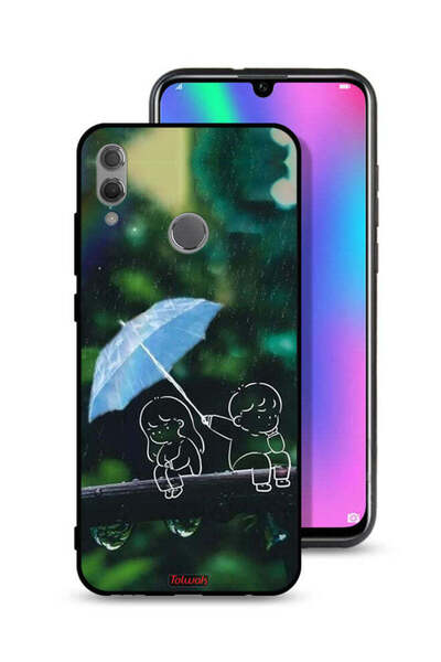 Tolwak غطاء حماية لهاتف Honor 10 Lite بنقشة زوجين من الفن التجريدي