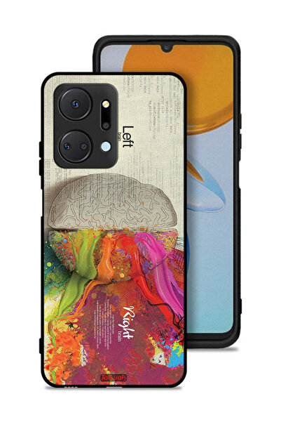 Tolwak غطاء حماية لهاتف Honor X7a - عمل فني تجريدي لعلم الدماغ