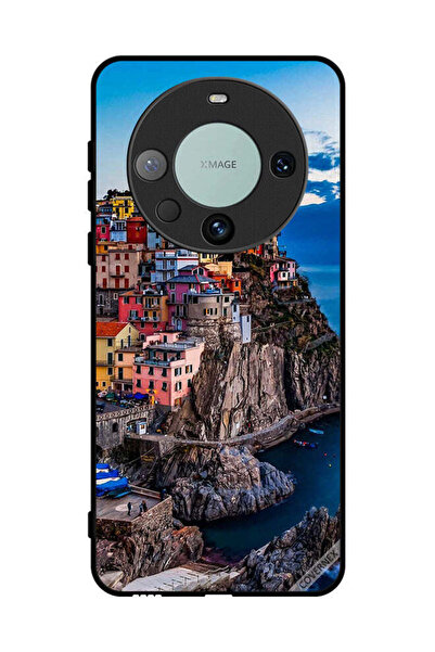 Covernex غطاء حماية لهاتف هواوي ميت 60 برو - منازل ملونة على البحر