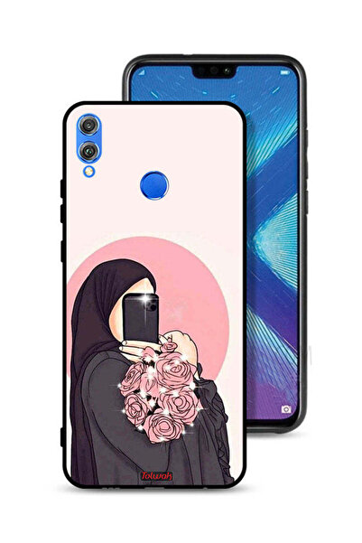 Tolwak غطاء حماية لهاتف Honor 8X مع فن التقاط صور سيلفي أثناء حمل الزهور
