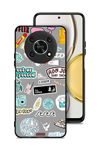 Tolwak غطاء حماية لهاتف Honor X9 5G بملصقات Good Vibes