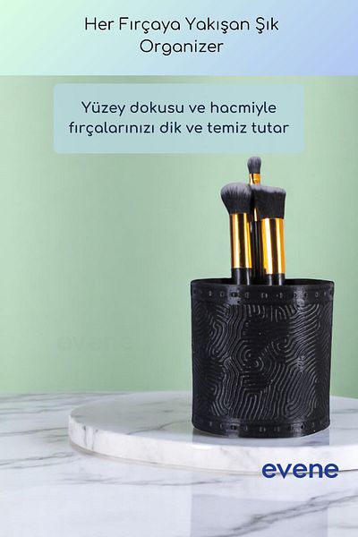 Evene Organizer μακιγιάζ Θήκη για πινέλο μακιγιάζ Organizer Organizer Μαύρο Χρώμα Μοντέλο 82