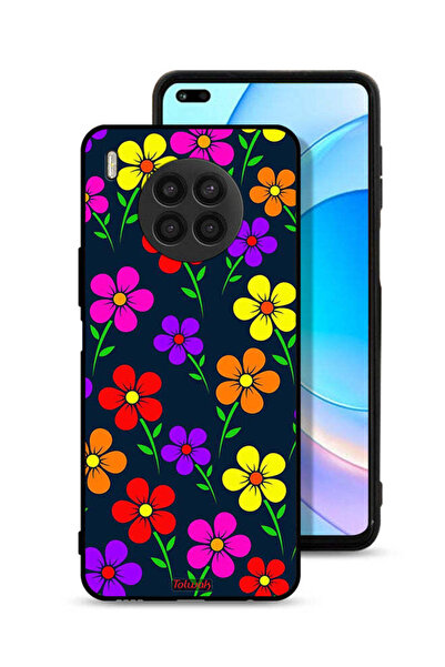 Tolwak غطاء حماية لهاتف Honor 50 Lite بزهور ملونة
