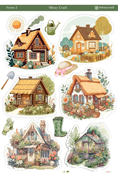 MirayDesign 1 komad naljepnice sa temom farme – 12x17 cm za albume, bullet jo...