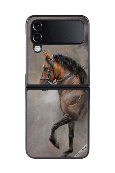 Covernex غطاء حماية لهاتف سامسونج جالاكسي زد فليب 4 - صورة حصان عتيقة