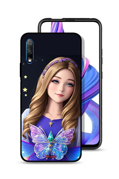 Tolwak غطاء حماية لهاتف Honor 9X (الصين) بتصميم فتاة فراشة لطيفة