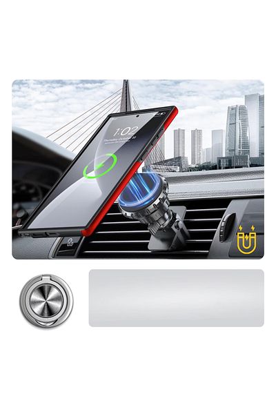 TYBO Protective case for Samsung Galaxy S24 Ultra, Hybrid Shockproof, 360 Rotating Ring Bumper