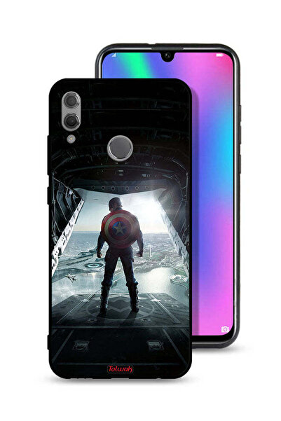 Tolwak غطاء حماية لهاتف Honor 10 Lite بتصميم صورة كابتن أمريكا