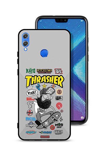 Tolwak غطاء حماية لهاتف Honor 8X بتصميم ملصق Thrasher