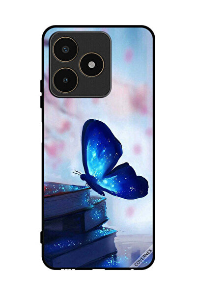 Covernex غطاء حماية لهاتف Realme C53 بتصميم فراشة جالسة على كتاب