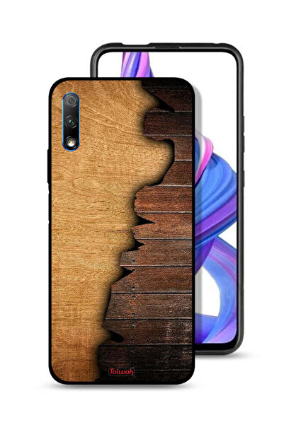 Tolwak غطاء حماية لهاتف Honor 9X (الصين) بنمط خشبي عتيق