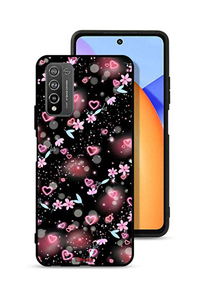 Tolwak غطاء حماية لهاتف Honor 10X Lite بنقشة قلوب وأزهار صغيرة