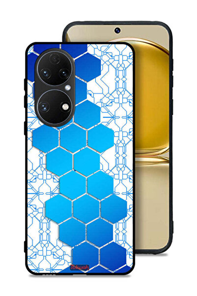 Tolwak غطاء حماية لهاتف هواوي P50E بأيقونات سداسية الشكل على شكل خلية نحل