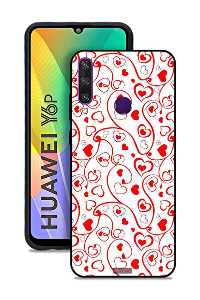 Tolwak Huawei Y6p Protective Case Cover Hearts Pattern