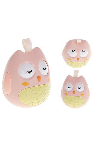 kik Sensory toy for babies, KIK, Owl model, 3 months+, 10 x 9 x 11 cm, Pink