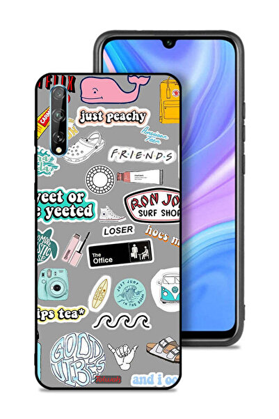 Tolwak غطاء حماية لهاتف هواوي بي سمارت إس - ملصقات Good Vibes